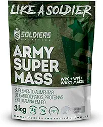 Hipercalórico Army Super Mass 3Kg - 100% Importado - Soldiers Nutrition Leite