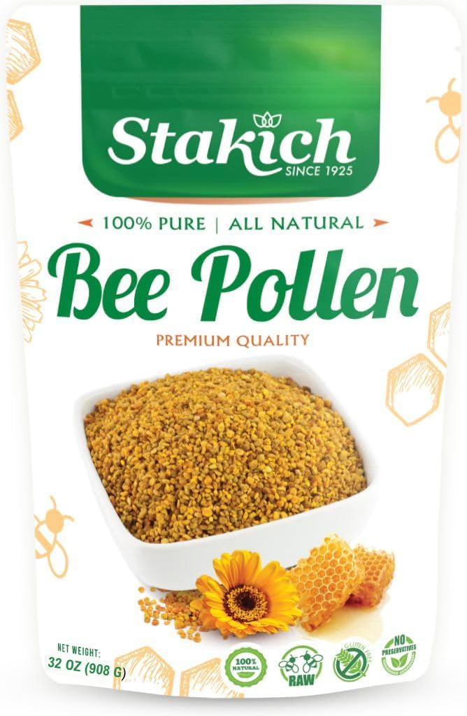 Stakich Bee Pollen, 2 lb (1 pack)