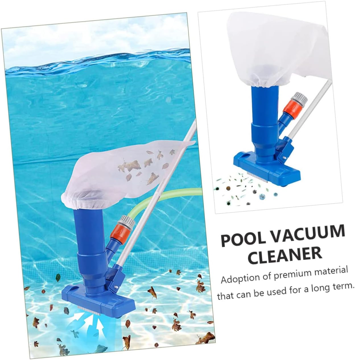 1Set Durable Pool Cleaning Tool Set Complete Vacuum Cleaner with Water Net Efficient Sturdy for Easy Pool Maintenance for Above Ground and Ground Pools
