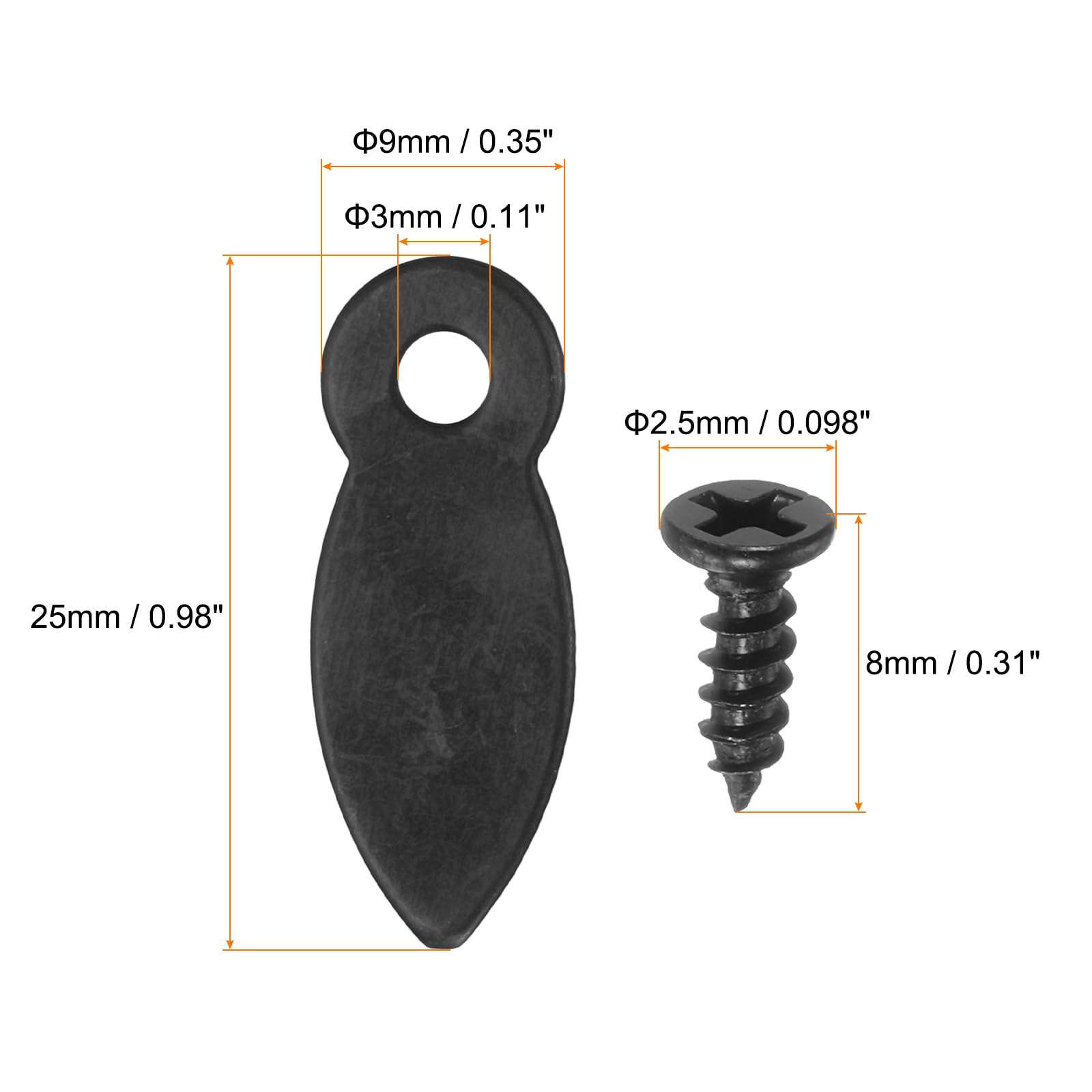 100 Stück Bilderrahmen-Clips Schwarz – Metall-Drehknöpfe Mit Schrauben Zum Fixieren Von Bildern & Kunst