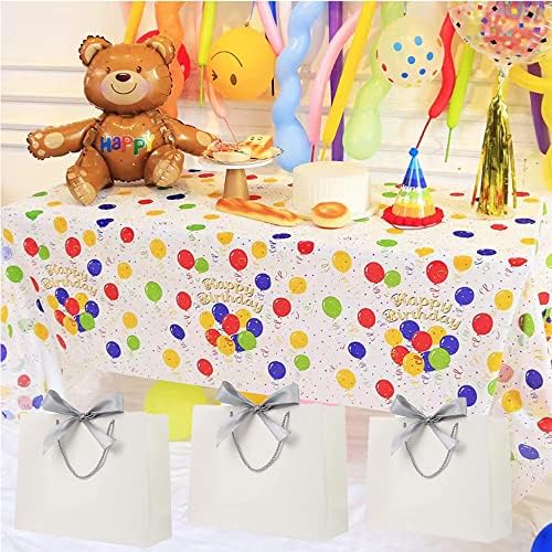 10 Pack Gift Bags with Bow Ribbon, Paper Gift Bags with Handles, Present Bags for Wedding Party Baby Shower Birthday Celebrations (32x25x11 cm, White)
