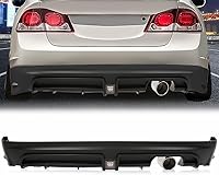 Vista 13 de PIT66 Cobertura de parachoques trasero compatible con Honda Civic Sedán 4 puertas 2006-2011 04715SNAA90ZZ, HO1100235