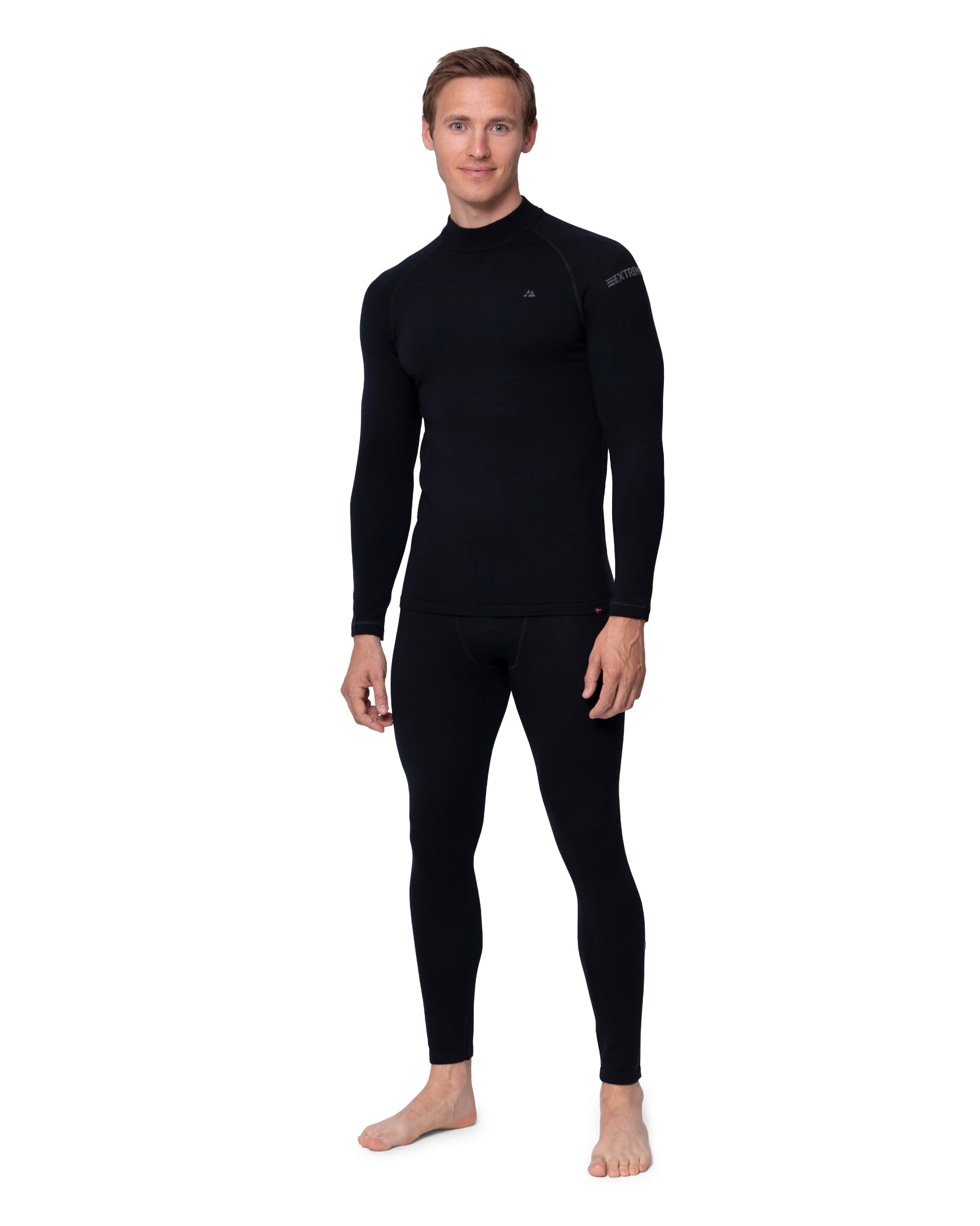 DANISH ENDURANCE Completo Termico Uomo in Lana Merino, per Il Freddo Estremo, Pantaloni Lunghi da Uomo, Maglia Termica Invernale