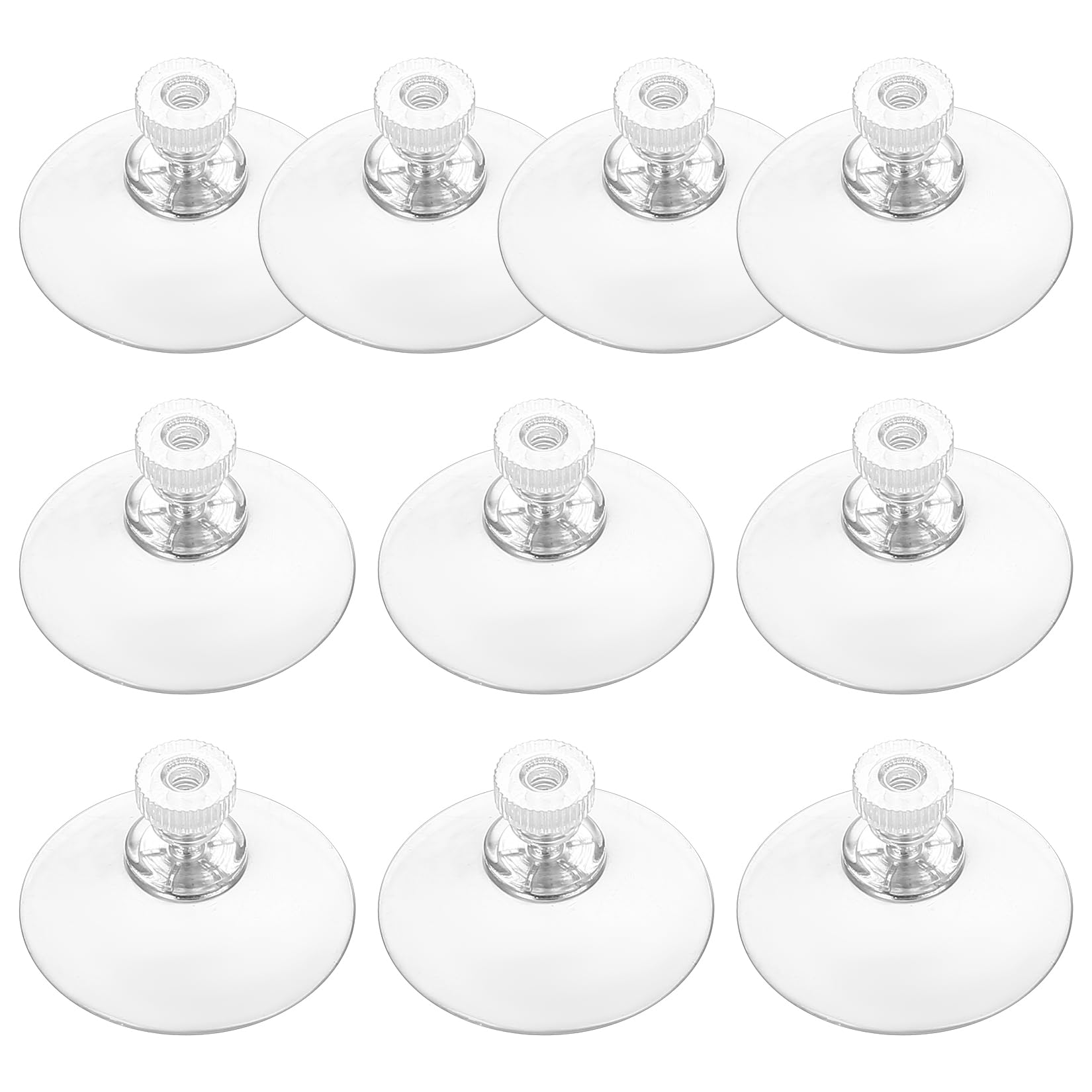 10 sztuk przyssawek z gwintem, Ø41mm przyssawki z gwintem M4, mocne przyssawki, przezroczyste przyssawki PVC, haczyki bez wiercenia z 10 nakrętkami radełkowanymi do okien, samochodu, szkła