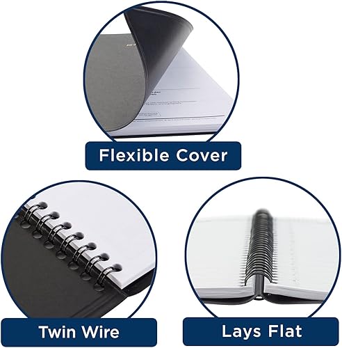 Miniatura 6 de AT-A-GLANCE Agenda semanal 2024, DayMinder, estilo bloque, 7 x 8-3/4 pulgadas, mediano, piel sintética, color negro (G5350024)