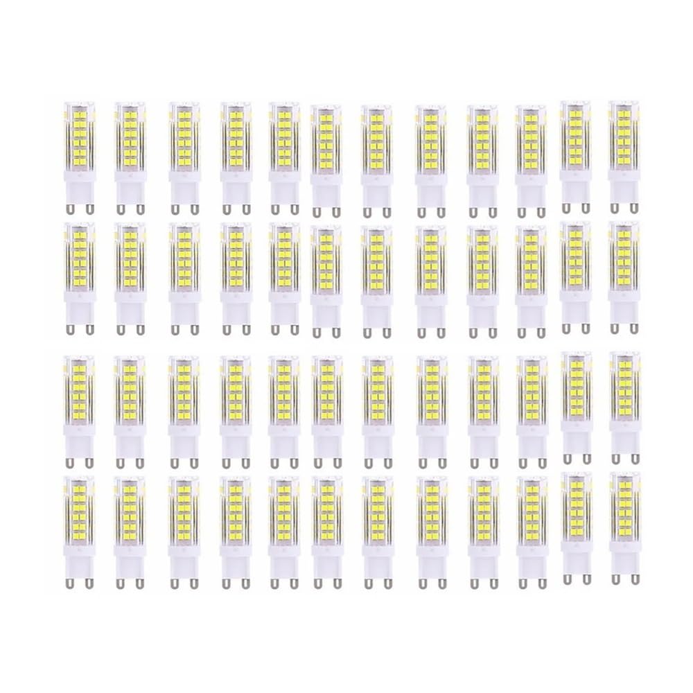 NXCVBNKZJ KJXP Lighting, Pack of 50, LED Corn Bulbs AC220V G9 SMD2835 75LED 6W 360 Degree Spotlight Lamp Led Bulb Lamp(Warm White)