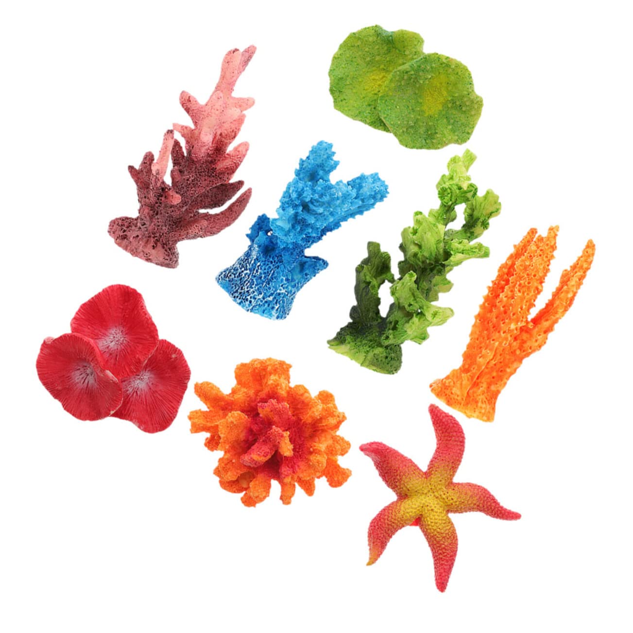 GALPADA 8pcs Set Simulated Coral Flowers for Aquarium Decorations Realistic Faux Marine Organisms Fish Tank Landscaping Accessories