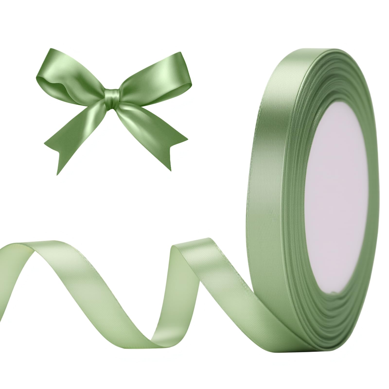 G2PLUS Baby Pink Satin Ribbons 10mm: Thick Fabric Gift Wrap Ribbons for Crafting, Party Decoration, 22m — view 82