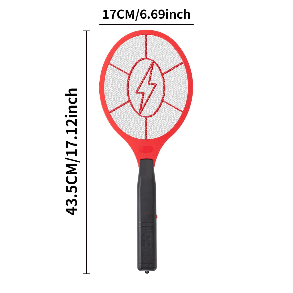 ZhouHe - Paquete de 2 matamoscas eléctrico, matamoscas a pilas, matamoscas para interiores y exteriores, para control de plagas para interiores y exteriores, exterminador de mosquitos e insectos (rojo 2