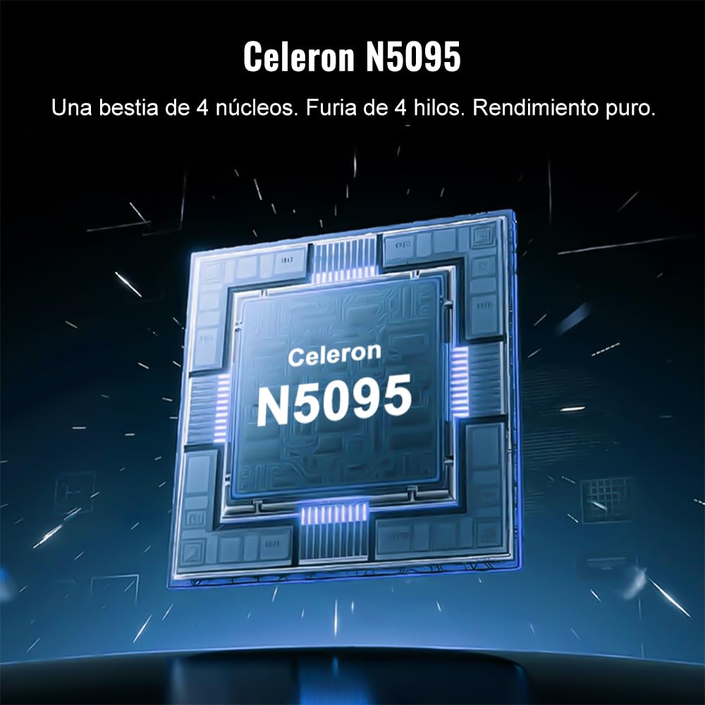 Ordenador Portátil 16 Pulgadas Celeron N5095 Up to 2.9Ghz, Portátil Win 11 con 5G WiFi 12+512GB SSD Expansión 1TB, BT 4.2 Mini Puerto Multimedia Portatiles Ventilador Refrigeración 1920*1200-Azul