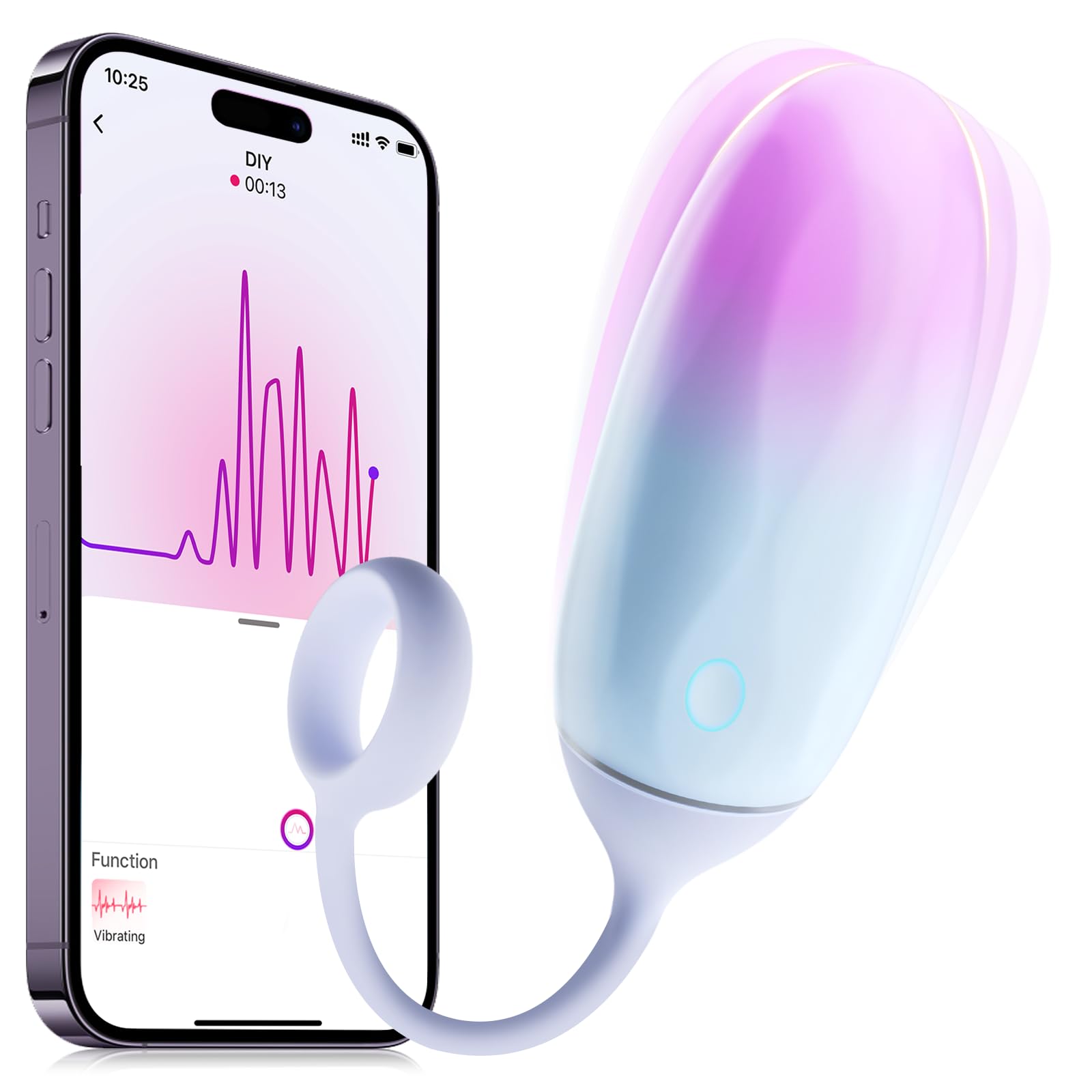 Ovetto Vibrante con Telecomando Sexytoysys Donna, Vibratoreper Donna Professionale con Controllo Remoto Tramite App e 10 Frequenza Modalità Di Vibrazione Vibratori Per Coppia