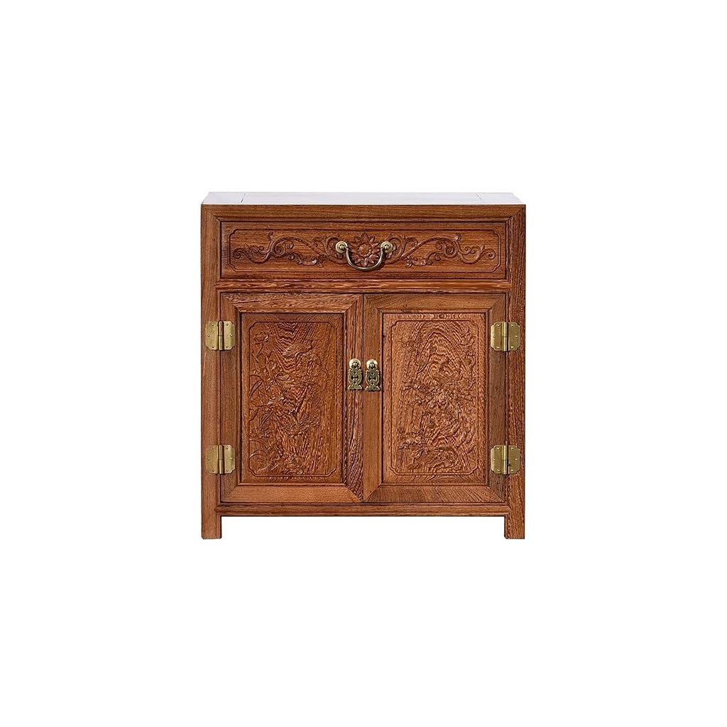 GFHTRELY Couch Desk Wooden Bedside Table Living Room Sofa Side Table Bedroom Chinese Style Bedside Table Small Table