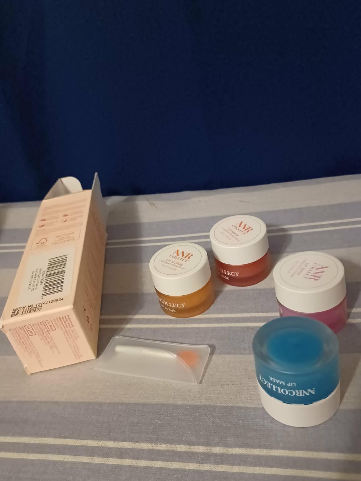 ANRCOLLECT Lip Care Set - Exfoliating Scrub + 3 Overnight Masks for Soft, Hydrated Lips, 4-Pack Gift Set