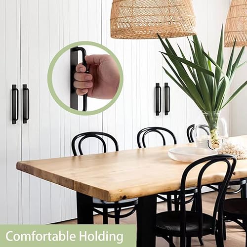 Miniatura 6 de Skyscraper Juego de 2 tiradores autoadhesivos de puerta de armario de cocina, baño, cajón, armario, juego de 2 unidades (6.693 in, plateado)