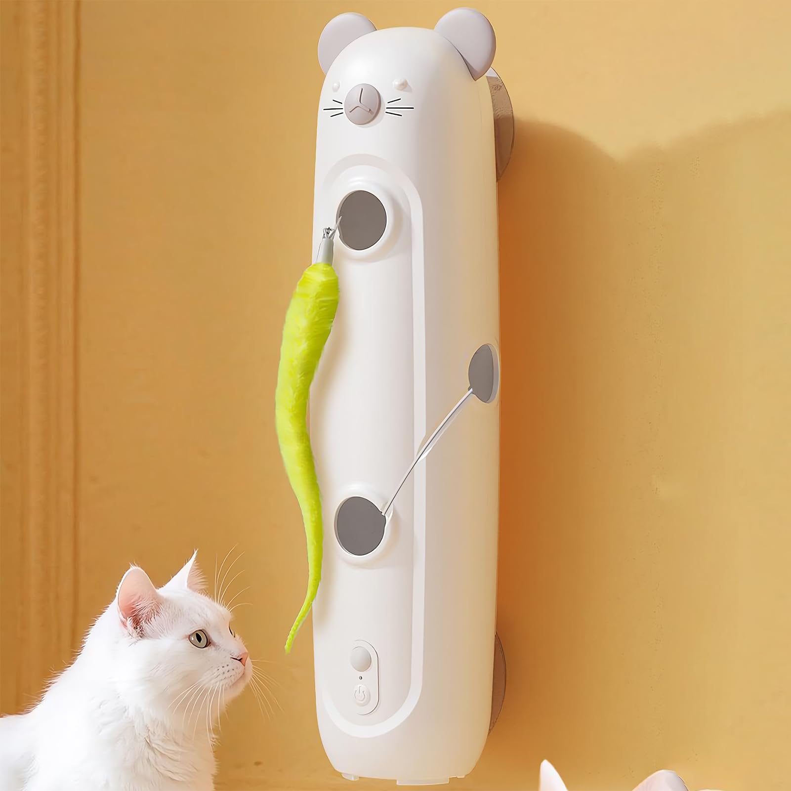 Generisch Gato Interactiva - Sensor Inteligente Montaje en Pared Juguetes | para - para Gatos con Plumas para Movimiento | Para Pared Puerta Suelo Tiempo de Juego Diario Movimiento