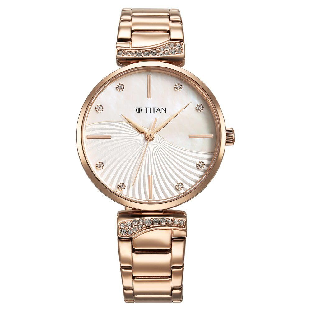 Titan Purple Style Up Quartz Analog Mother of Pearl Dial Stainless Steel Strap Watch for Women-NS95237WM01 (B0CSZ6VDWX) Amazon Price History, Amazon Price Tracker