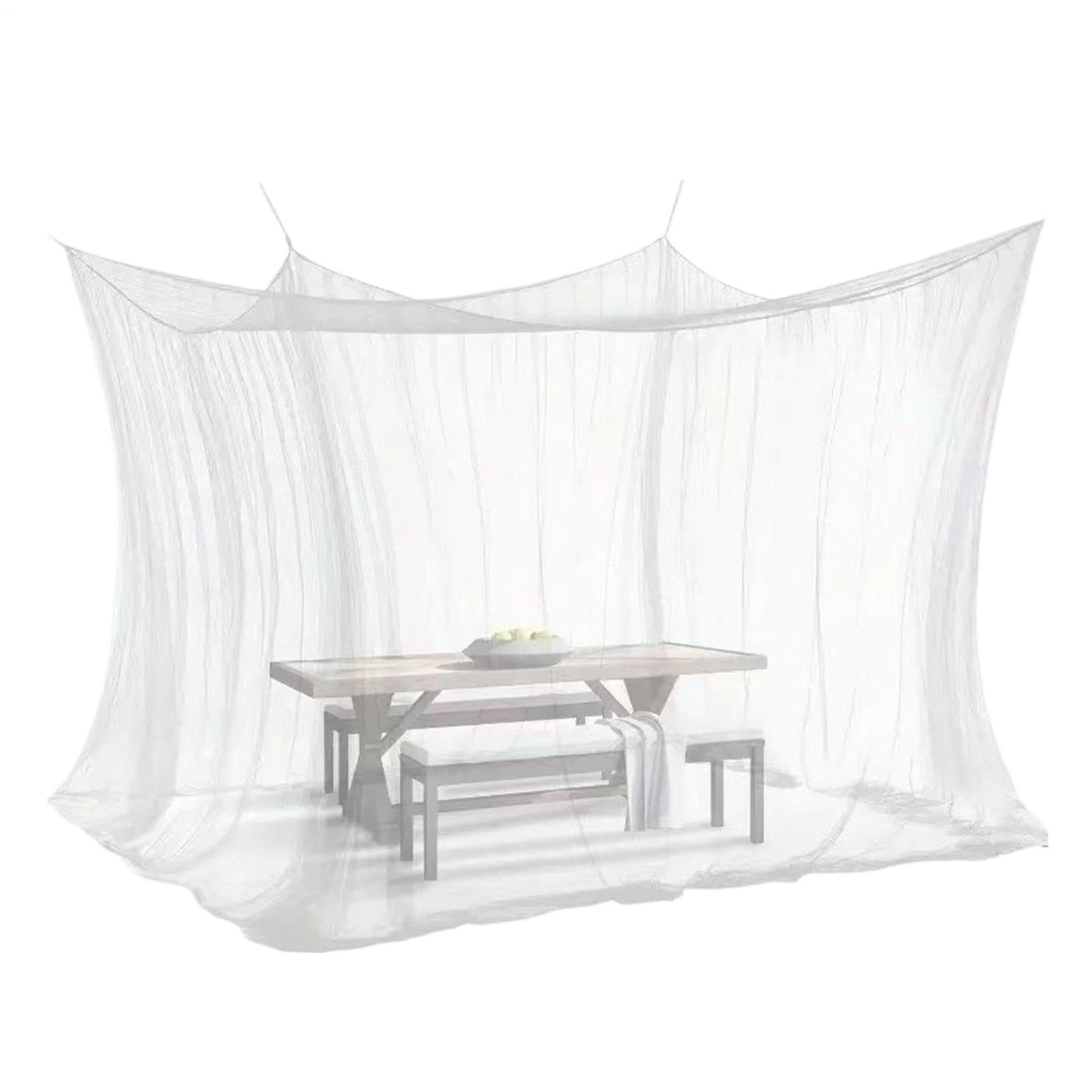 Mosquitera para Toldo Exterior de 3x3m, Malla Portátil de 4 Esquinas para Terraza y Jardín