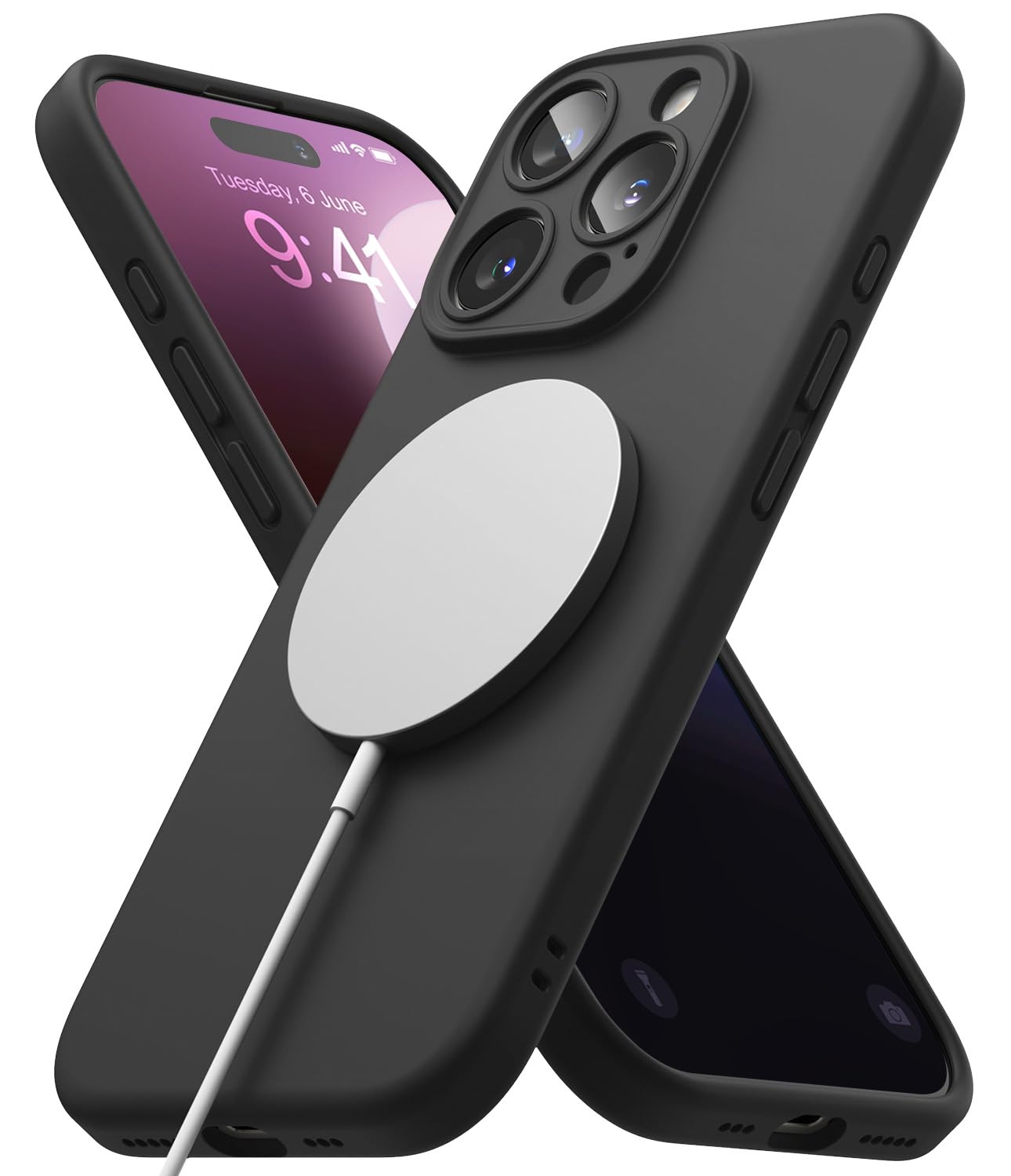 Ringke Silicone Magnetic Compatible with iPhone 16 Pro Case Cover Strong Magnet [3-Layer Liquid Silicone] Long Lasting Silky Feel Anti-Fingerprint iPhone 16 Pro Back Cover - Black (B0DF8MBG7Q) Amazon Price History, Amazon Price Tracker