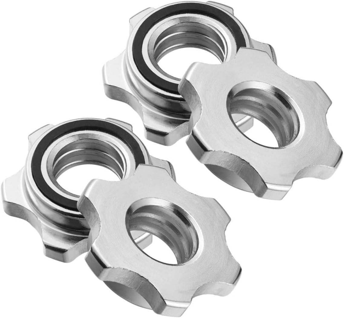 balacoo Dumbbell Hex Nut Barbell Dumb Bells Hex Security Nut Hex Nuts Dumbbell Anti-Slip Nut White Cast Iron