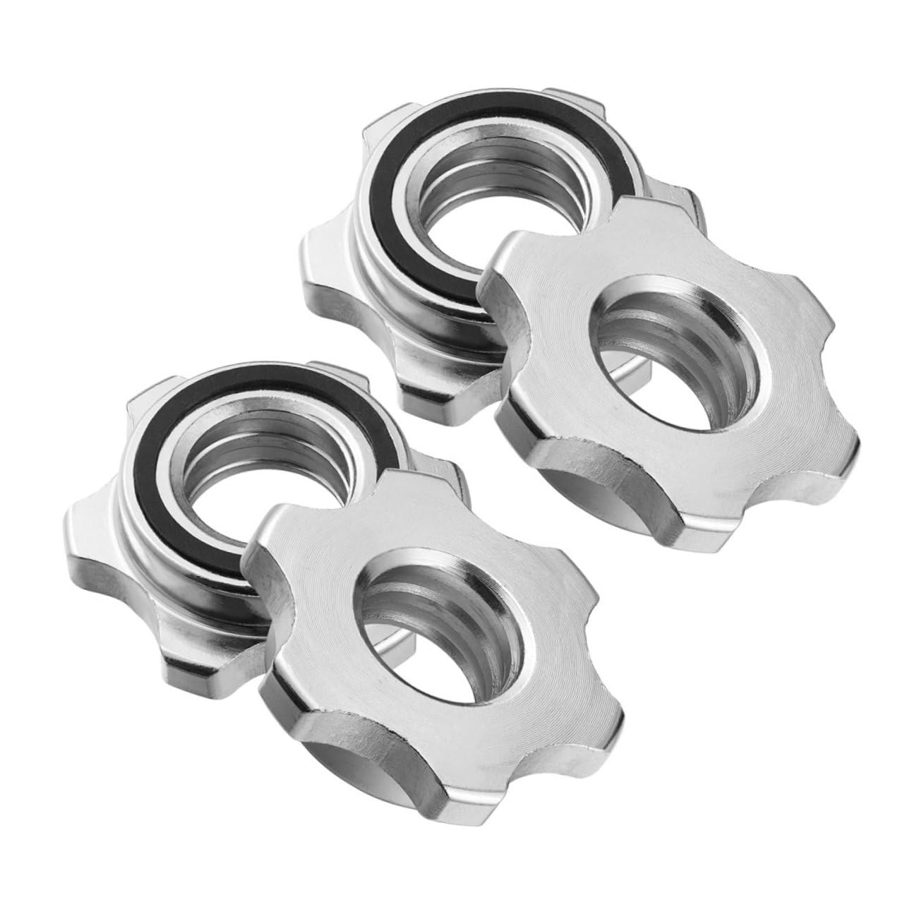 balacoo 3sets Universal Fit Barbell Nuts Lock Collar for Dumbbell Dumbbell Anti-Slip Nut Nut for Barbell Parts 4pcs*3