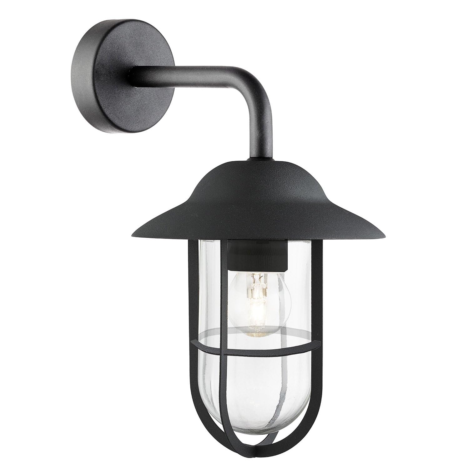 Outdoor Light Black Toronto Wall IP44 Matt Searchlight 3291BK