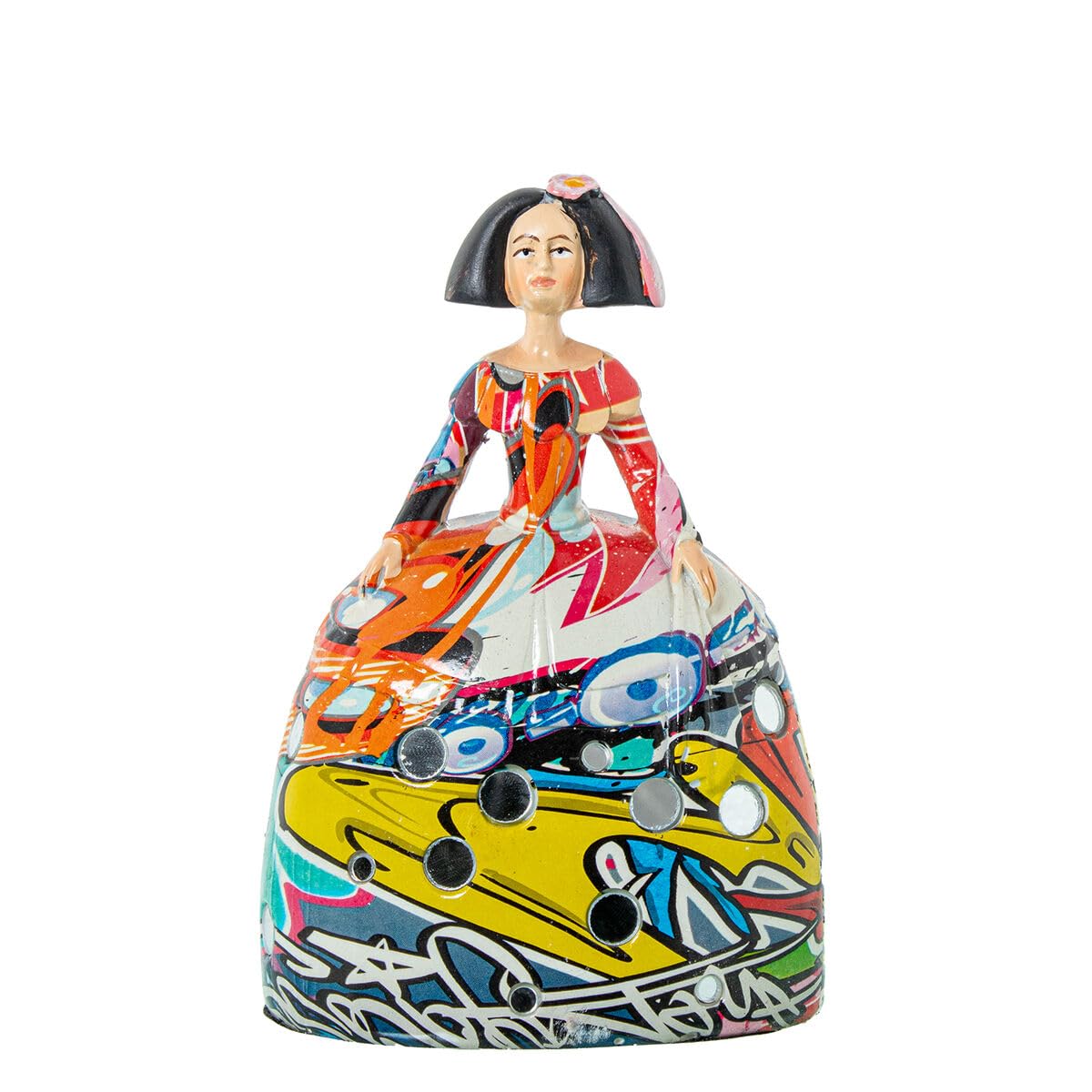 Alexandra House Living Figura Decorativa Menina Multicolor Acrílico Plástico Melamina 12 x 8 x 17 cm