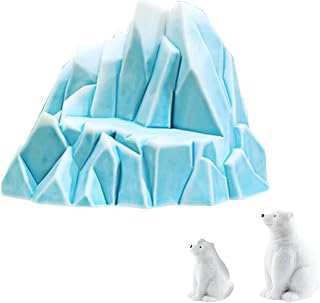 tanques peixes - Iceberg artificial e paisagem ursos polares,Acessórios aquário ornamento subaquático requintado resina para água doce e salgada Hmltd