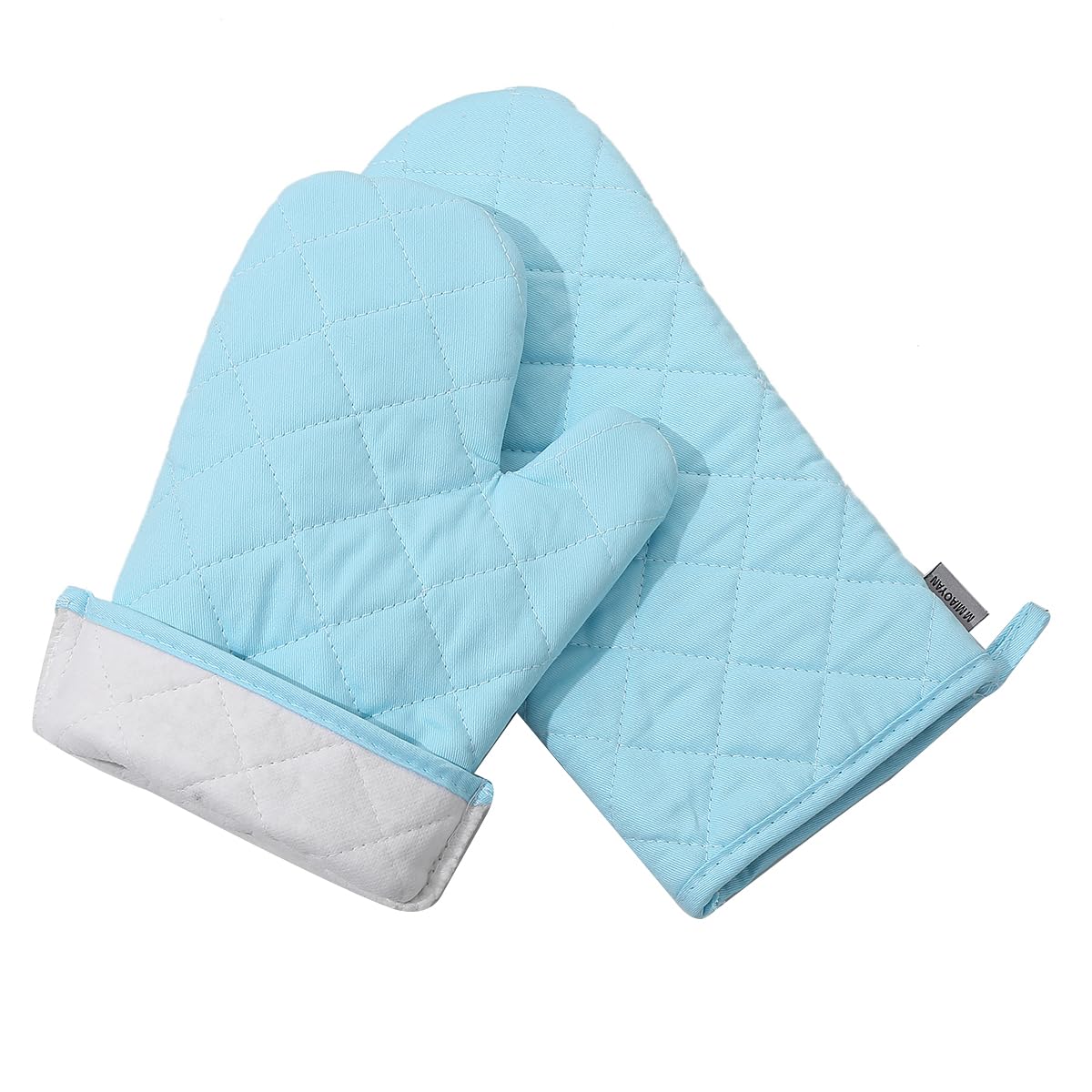 Lot De 4 Maniques Et Maniques En Coton Très épais Et Résistant à La Chaleur De 500 Degrés Pour La Cuisine (30,5 Cm, Noir