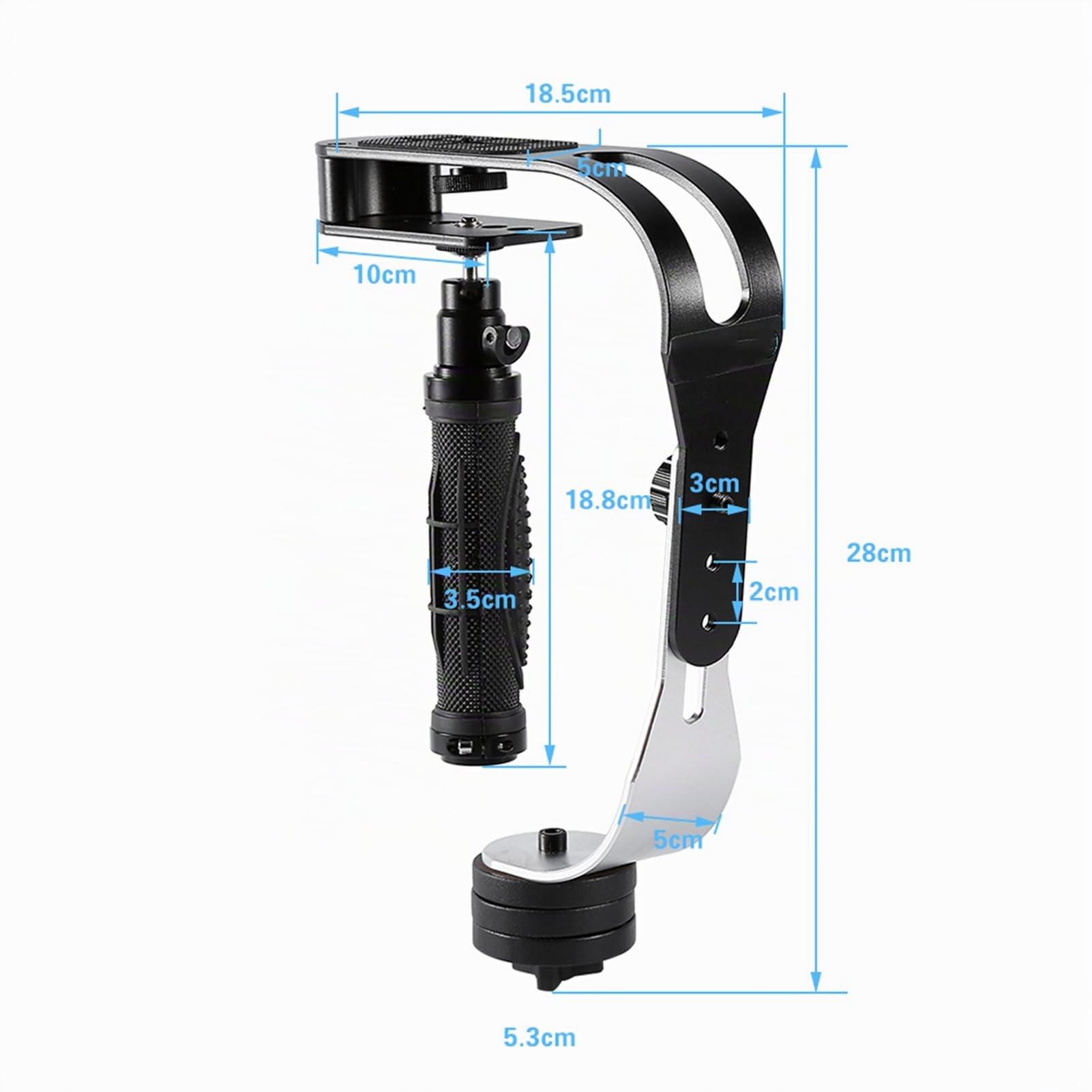 Stabilizzatore cardanico, stabilizzatore Video Portatile | Fotocamere DSLR, videocamere, Impugnatura per Fotocamera Steadycam per Registrazione Video, vlog, Video Live,