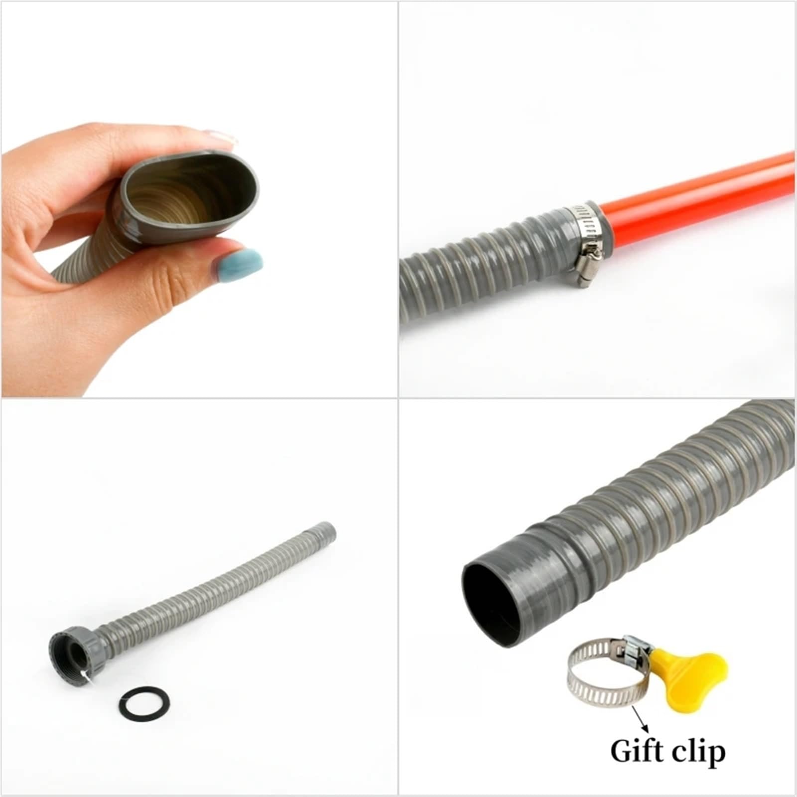 2 Stück 45 mm bis 0,4 ~ m Ablaufschlauch for Küchenspüle, Geschirrspüler, Badezimmerzubehör, universeller Typ, verlängertes Abflussrohr for den Haushalt(45mm-0.8m)