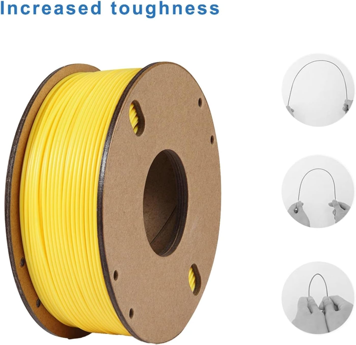 Compatible for Most FDM Printers – 95A TPU 3D Filament 1.75mm 250g, Soft Elastic Yellow (+/-0.03 Dimensional Accuracy)