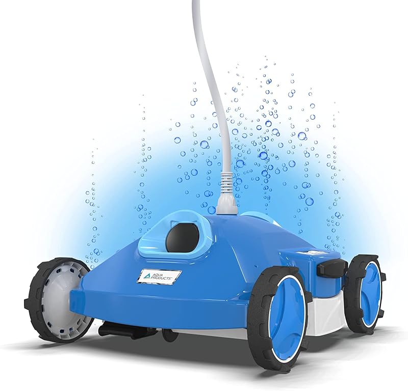 Limpiafondos robótico automático Dash AG Jet | Limpia piscinas elevadas de hasta 30 pies con la potente tecnología JetBlast y bolsas dobles para desechos