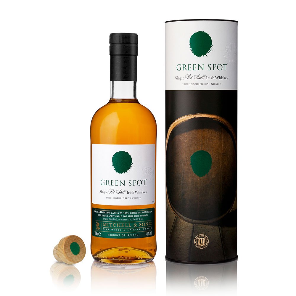 Mitchell & Son Green Spot Single Pot Still Whiskey – Ausdrucksstarker Whiskey mit markantem Charakter und dezent-süßlichem Nachklang aus Alt-Irland – 1 x 0,7 l