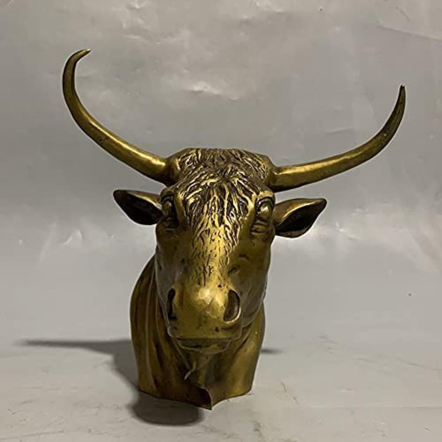 銅製 牛の置物 オレンジ色の敷物付き 銅製 牛の置物 オレンジ色の敷物付き 銅製 牛童子像 在銘 重量