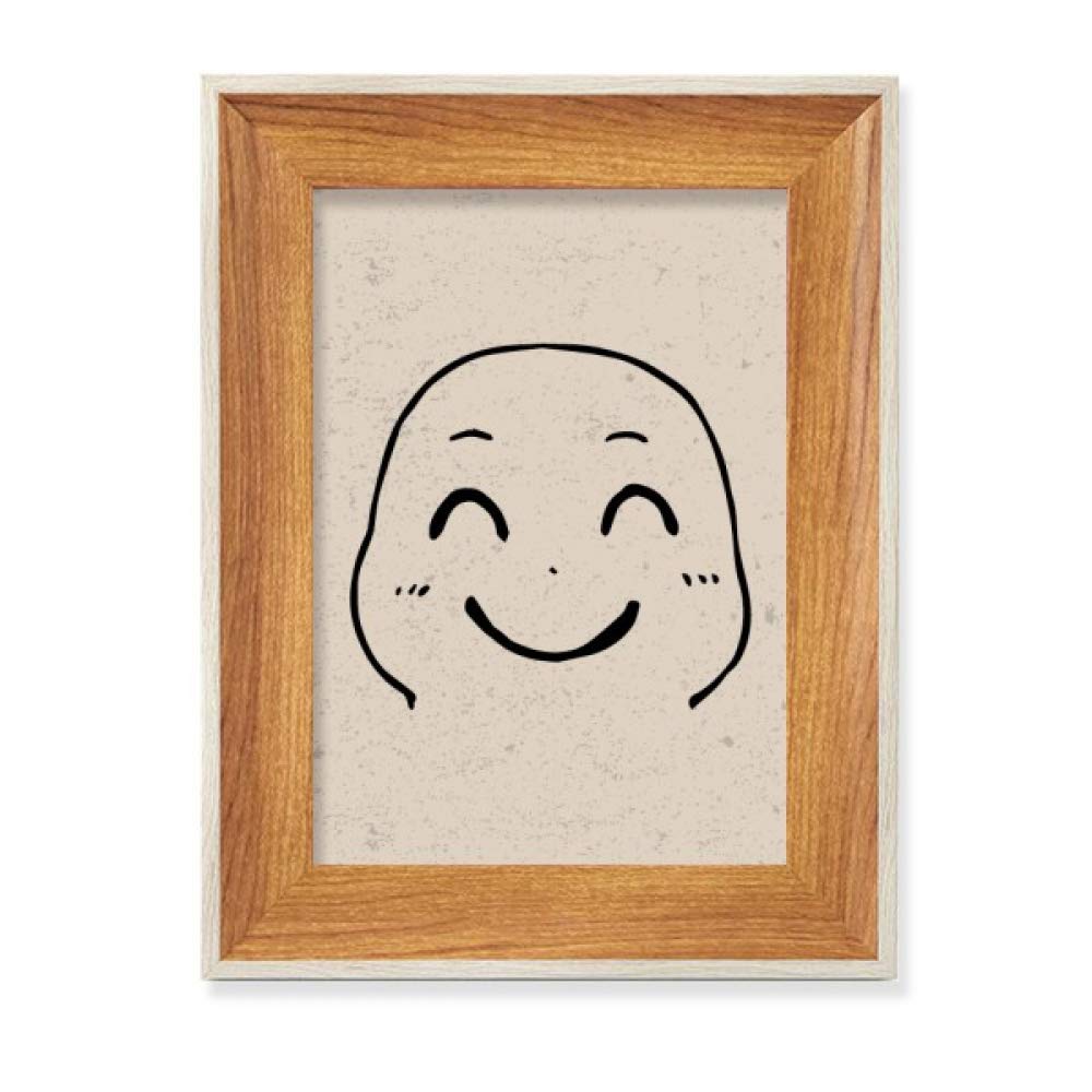 Cadre de photo en bois de bureau noir smiley tableau art peinture ensemble