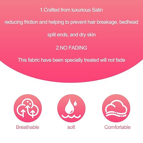 Miniatura 5 de Gorro reversible de satén de seda para dormir, gorra de satén ajustable grande para mujeres con cabello rizado