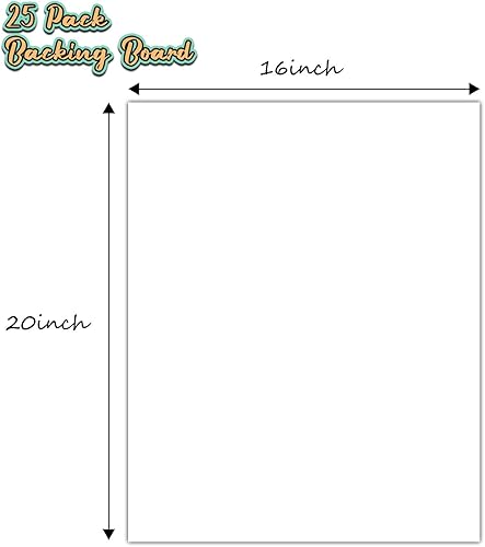 Miniatura 72 de Golden State Art, Paquete de 25 tableros de respaldo blanco brillante de 8 x 10 para marcos, fotos, fotos y más