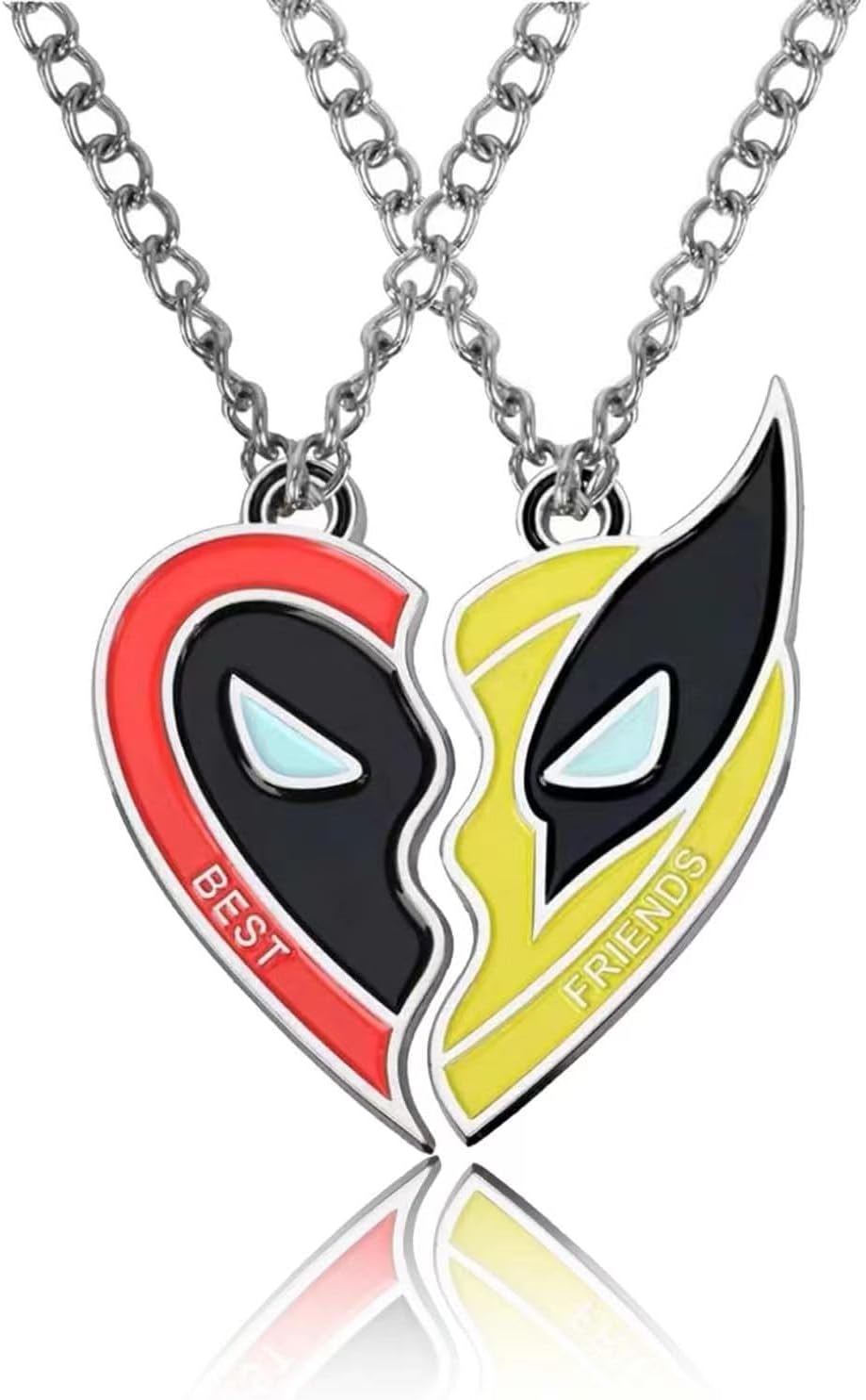 ZHIHUIANGeneric Dead Heroes Necklace Set, Best Friend Necklace, Stainless Steels Friendship Jewelry & Accessories, Gift for Men, Boys, Women & Girls 2PCS (01)