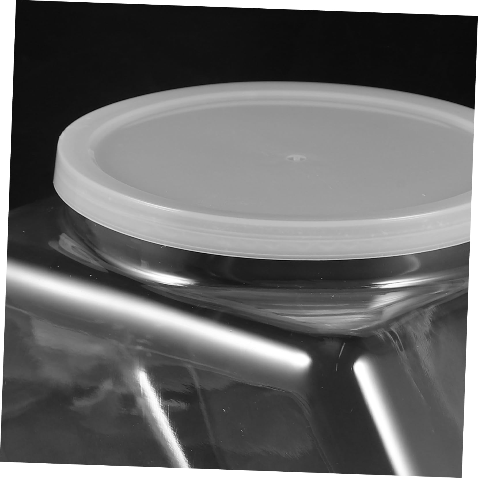COLLBATH Barattoli Esagonali in Plastica Bianca da 3800ml, 2 Pezzi Coperchio Ermetico per Snack e Alimenti Secchi, Contenitori per Conservazione Cibo