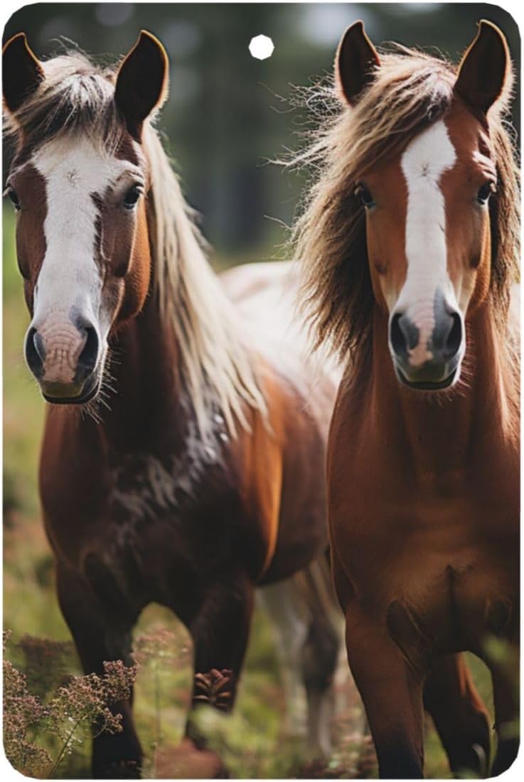 Car Air Freshener 24 PCS Horses Hanging Car Air Fresheners Auto Interior Decor Card Freshener Strong Scented Card Lavender Cars Scents for Office Bedroom Close Drawer Rectangle