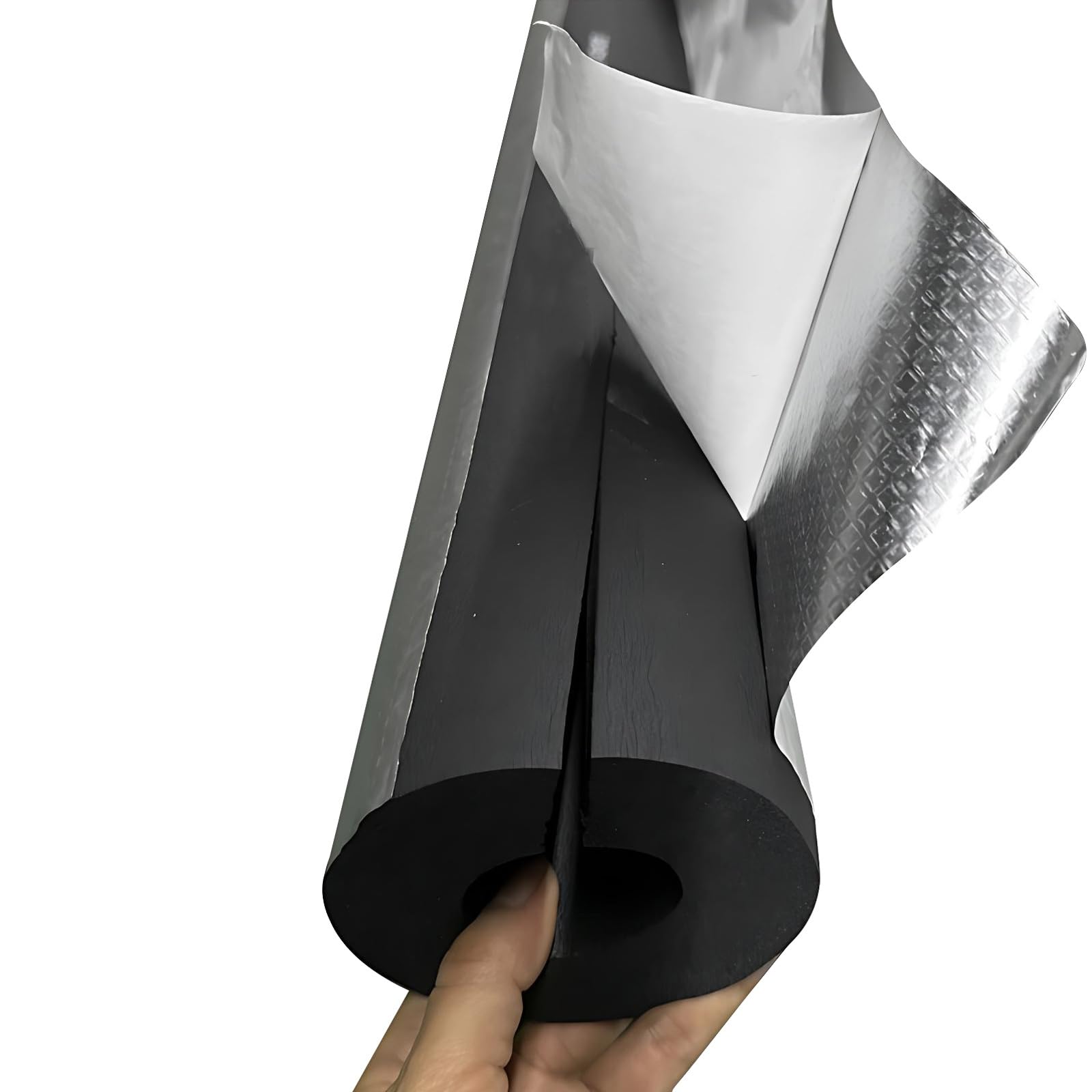 Aislamiento de Tuberías para Exteriores ID 20-377.0 mm Aislante Tubo Aire Acondicionado 30 mm Espesor Papel de Aluminio Coquilla Aislante(ID 250 mm)