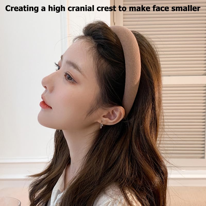 Miniatura 4 de fenshine Diadema para mujer, 4 diademas anchas antideslizantes a la moda para mujeres y niñas, bandas gruesas para la cabeza para mujer, accesorios