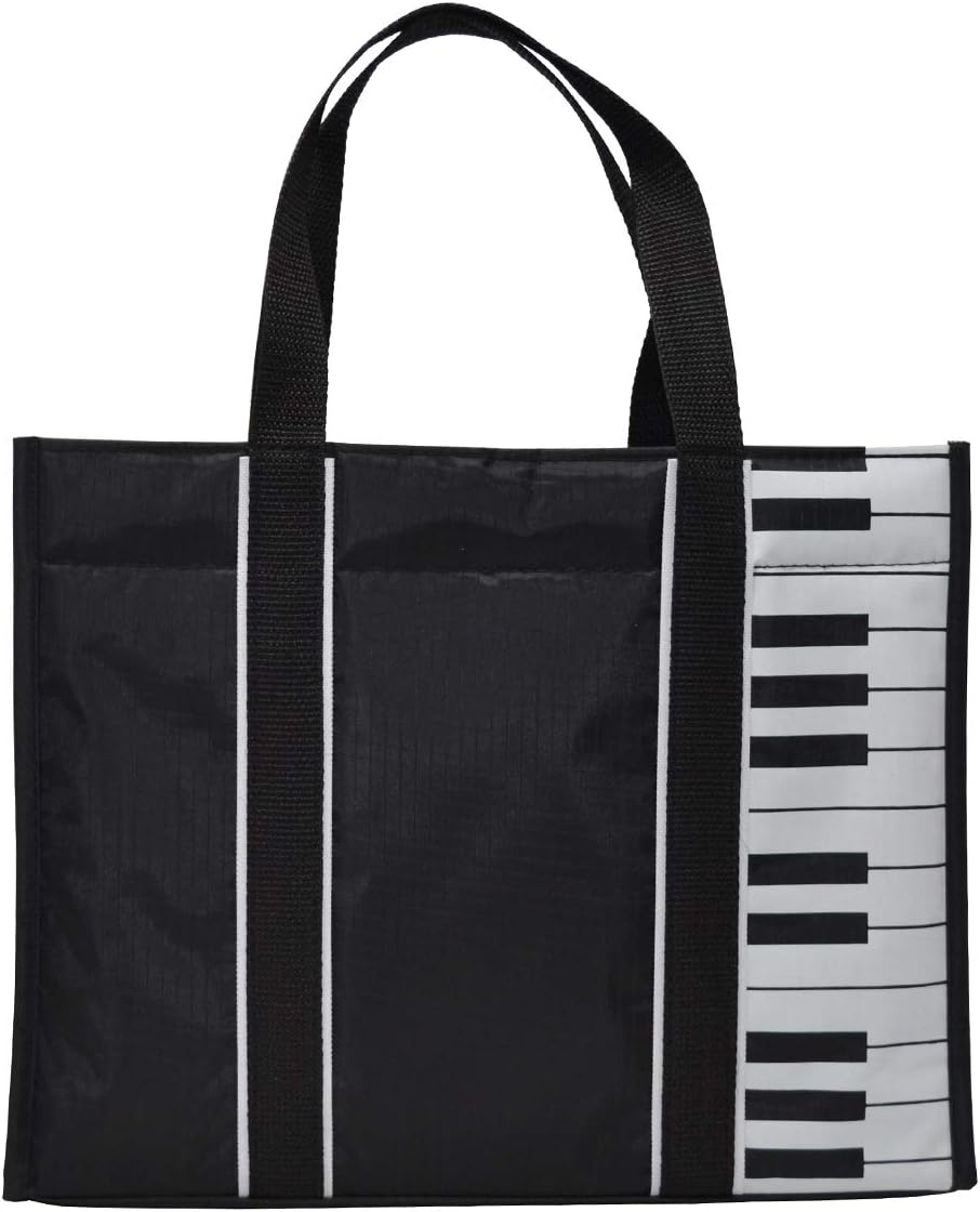 Reusable Grocery Bag With Music Notes Print - 15x14 Inches, Eco-Friendly Tote For Shopping & Daily Use - View #6