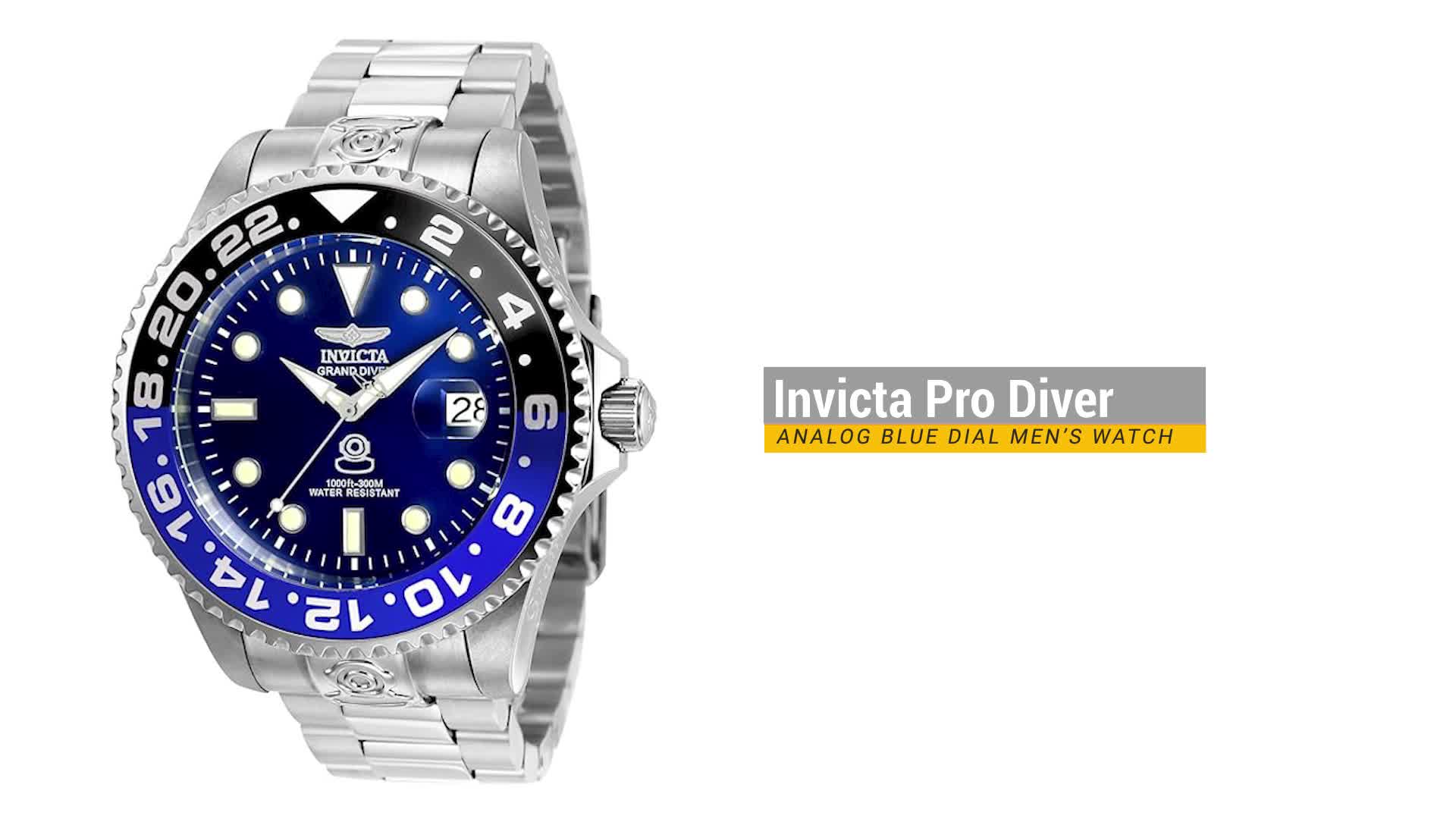 Invicta Stainless Steel Pro Diver Analog Blue Dial Men Watch-21865
