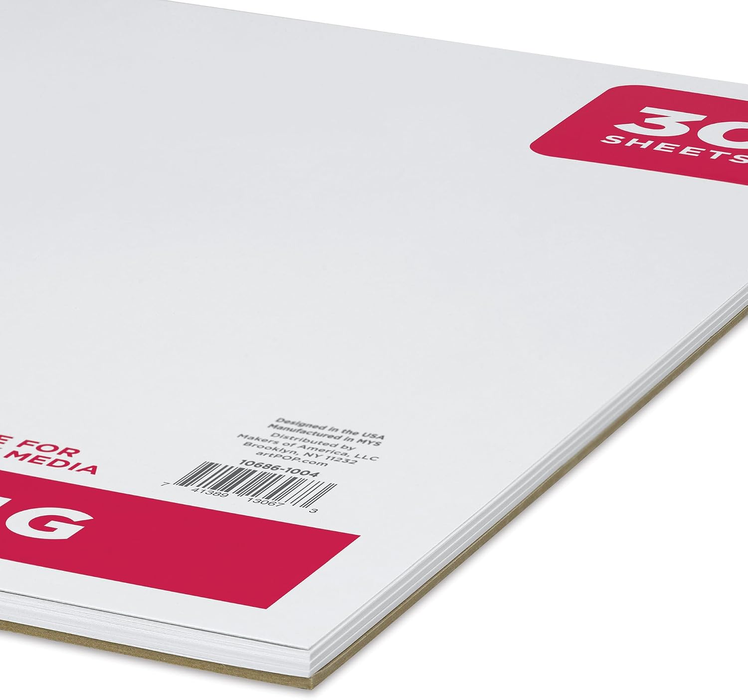 artPOP! Drawing Pad, 18" x 24", 50 Sheets, 80 lb/135 GSM, Acid-Free, Top Wirebound, Artist Paper for Drawing & Sketching, Students & Adults, Colored Pencil, Graphite, Charcoal, Pastels