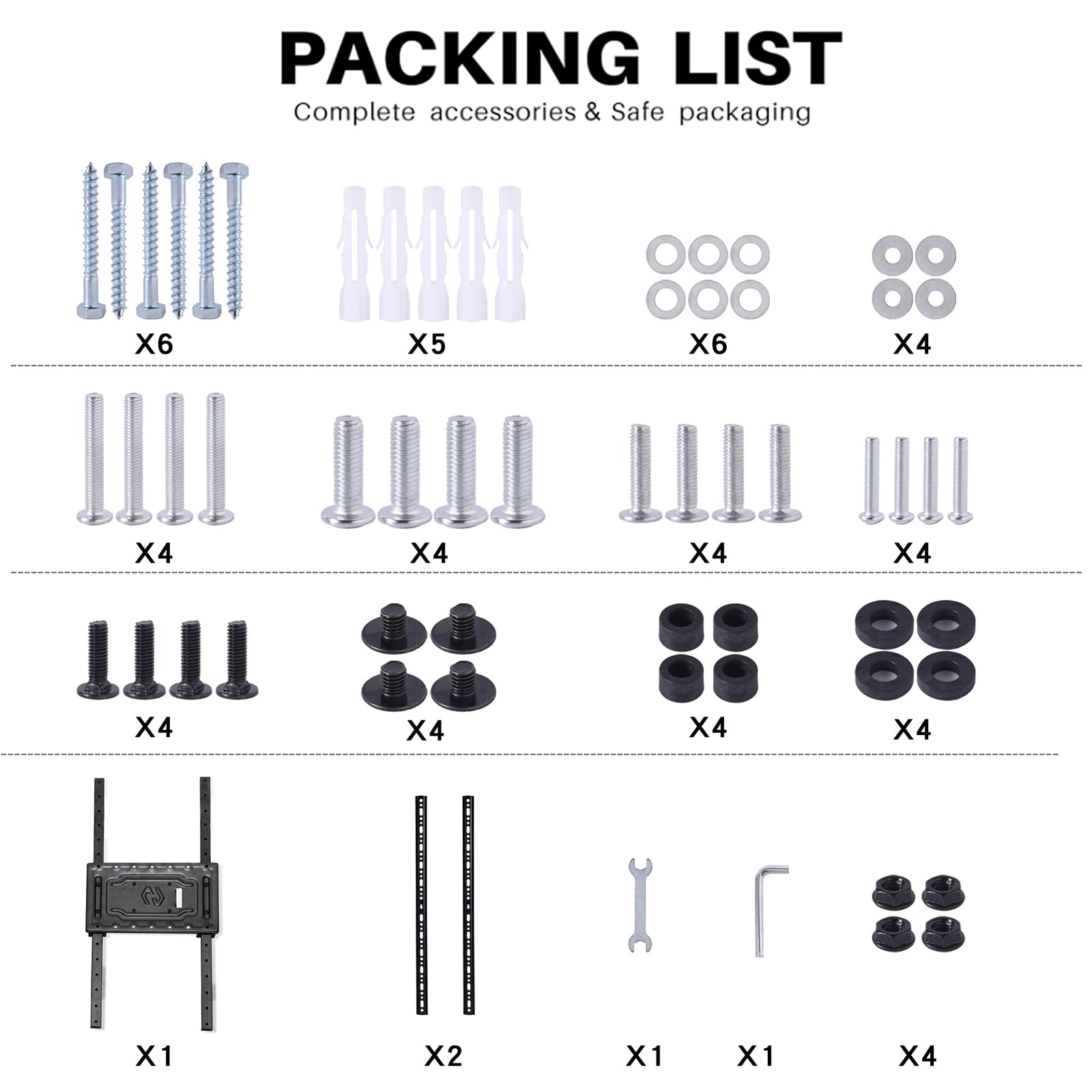 Full Motion TV Wall Mount for 32-75 Inch TVs, VESA Compatible, 150 lbs Weight Capacity, Adjustable Tilt & Swivel, Easy Centering & Quick Installation