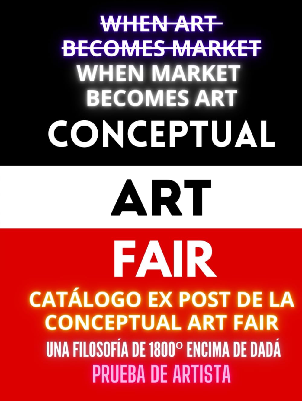 Catalogue d'art contemporain Conceptual Art Fair pour bibliothèque de salon