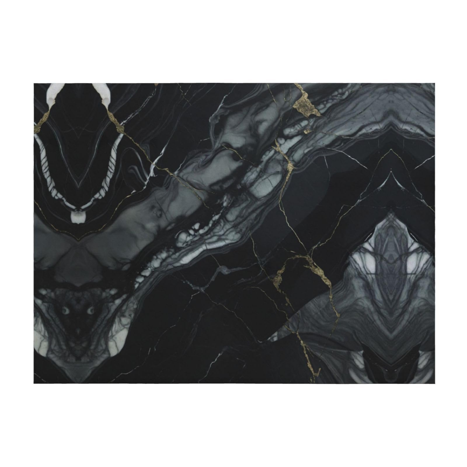 Couverture de lit légère marbre noir pour vos soirées canapé