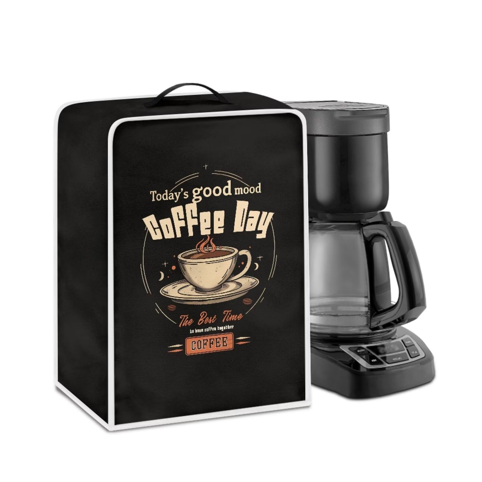 Coffee Maker Cover Dust Protection Kitchen Appliance Covers to Keep Clean Waterproof Coffee Maker Appliance Cover for Home Office Kitchen Appliance Covers - Coffee Day Pattern