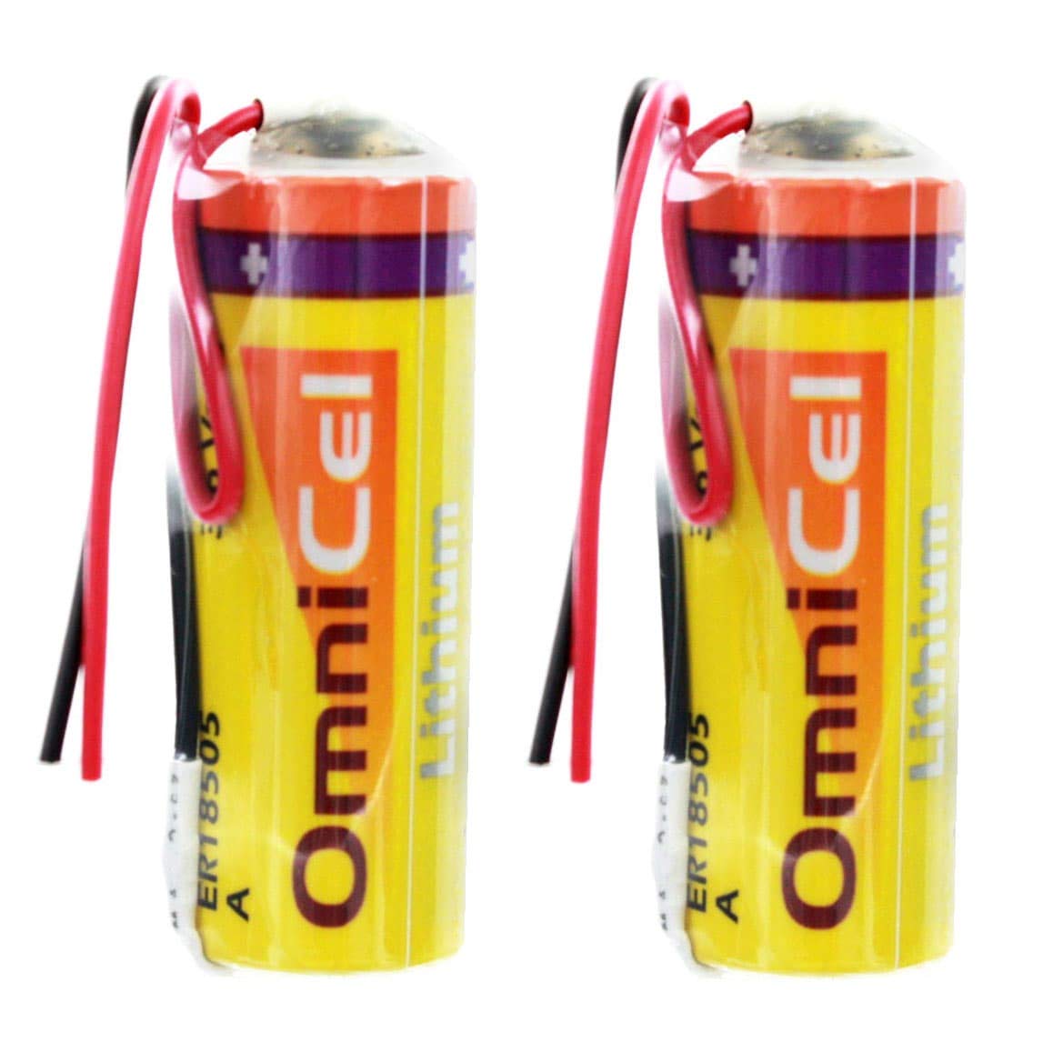 Buy 2x Omnicel ER18505 3.6V 3.8Ah A Lithium Battery with Wire Leads For ...
